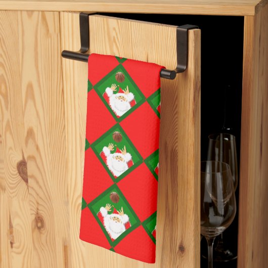 Kerstfeestdag voor Basketball Theedoek (Derde Gevouwen)