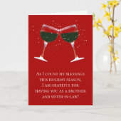 Kerstfeestdag voor broer en zuster in de wet kaart (Gele Bloem)