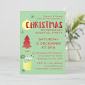 kerstfeestdag voor cocktail kaart (Staand voorkant)