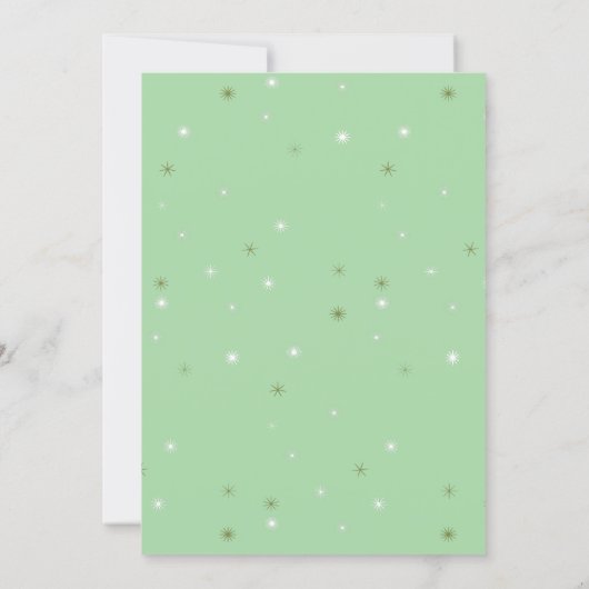 kerstfeestdag voor cocktail kaart (Achterkant)