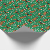 kerstfeestdag voor de hond cadeaupapier (Hoek)