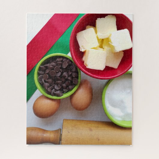 kerstfeestdag voor de ingrediënten legpuzzel (Verticaal)