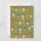 Kerstfeestdag voor de uitwisseling van rendierlijk kaart (Achterkant)