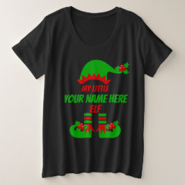 kerstfeestdag voor Elf-familie Grote Maat T-shirt