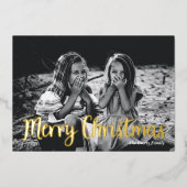 kerstfeestdag voor Folie Folie Feestdagenkaart (Voorkant)