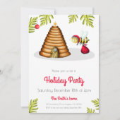 kerstfeestdag voor honingbijen kaart (Voorkant)