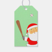 Kerstfeestdag voor honkbal cadeaulabel (Voorkant)