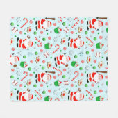 Kerstfeestdag voor honkbal fleece deken (Voorkant (Horizontaal))