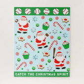 Kerstfeestdag voor honkbal legpuzzel (Verticaal)