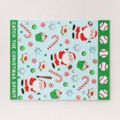 Kerstfeestdag voor honkbal legpuzzel (Horizontaal)
