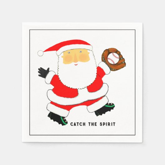 Kerstfeestdag voor honkbal servet (Voorkant)