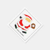 Kerstfeestdag voor honkbal servet (Hoek)