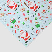 Kerstfeestdag voor honkbal tissuepapier (Detail)