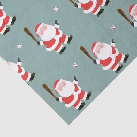 Kerstfeestdag voor honkbal tissuepapier (Detail)