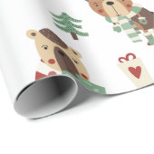 Kerstfeestdag voor kalkhoudende bosdieren cadeaupapier (Rol Hoek)