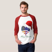 Kerstfeestdag voor kerstfeestdag met de vlag van P T-shirt (Voorkant volledig)
