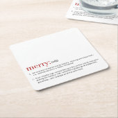 Kerstfeestdag voor kerstfeestelijke feestdag kartonnen onderzetters (Schuin)