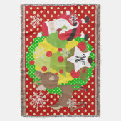 Kerstfeestdag voor Kerstmis en Kerstmis Deken (Voorkant Verticaal)