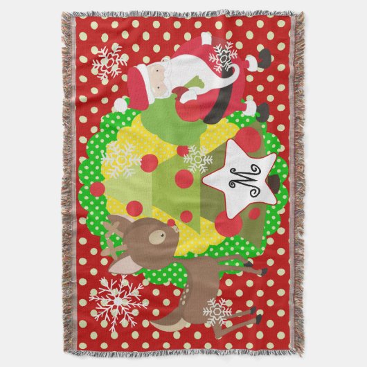 Kerstfeestdag voor Kerstmis en Kerstmis Deken (Voorkant Verticaal)