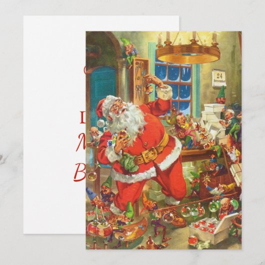  kerstfeestdag voor kerstmis feestdagenkaart (Voorkant / Achterkant)