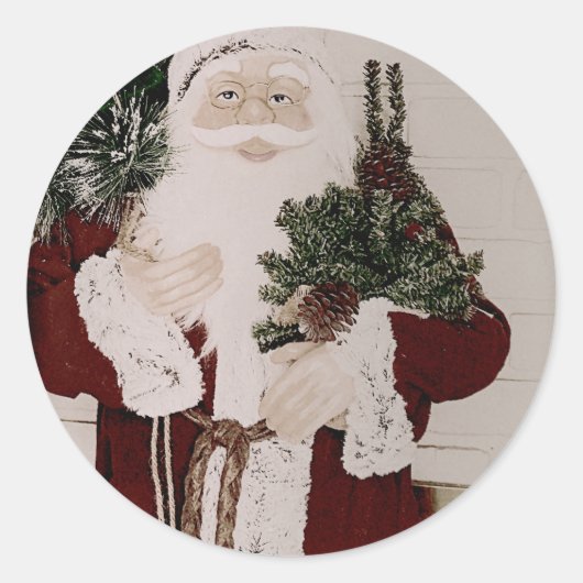 kerstfeestdag voor kerstmis ronde sticker (Voorkant)