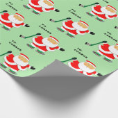 Kerstfeestdag voor ockey Player Cadeaupapier (Hoek)