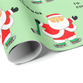 Kerstfeestdag voor ockey Player Cadeaupapier (Rol Hoek)