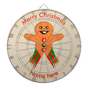 kerstfeestdag voor ontbijtmannen dartbord
