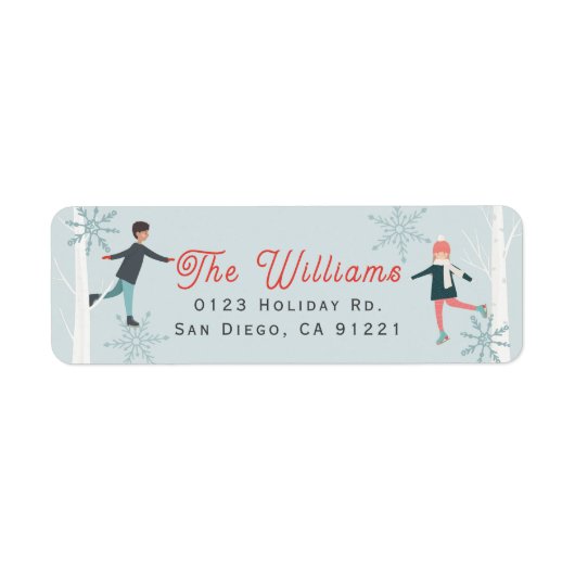 Kerstfeestdag voor Skateboarden Etiket (Voorkant)