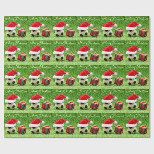 Kerstfeestdag voor voetzoekers met kersthoed op gr cadeaupapier (Vlak)