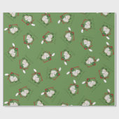 Kerstfeestdag voor vogels cadeaupapier (Vlak)