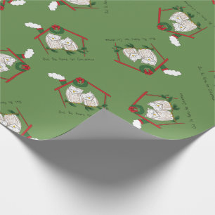 Kerstfeestdag voor vogels cadeaupapier