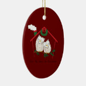 Kerstfeestdag voor vogels keramisch ornament (Rechts)