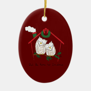 Kerstfeestdag voor vogels keramisch ornament