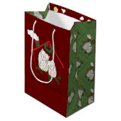 Kerstfeestdag voor vogels medium cadeauzakje (Voorkant Gekanteld)