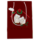 Kerstfeestdag voor vogels medium cadeauzakje (Voorkant)