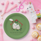 Kerstfeestdag voor vogels papieren bordje (Feest)