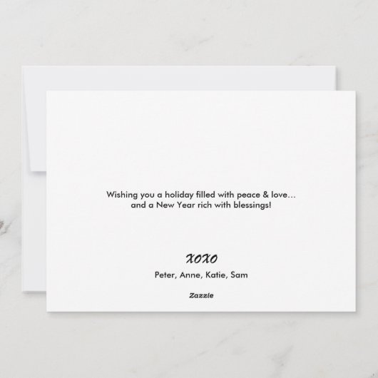 Kerstfeestdag voor vrede op aarde Waterverf Feestdagenkaart (Achterkant)