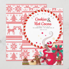 Kerstfeestdag voor warme cacao en koekjes kaart