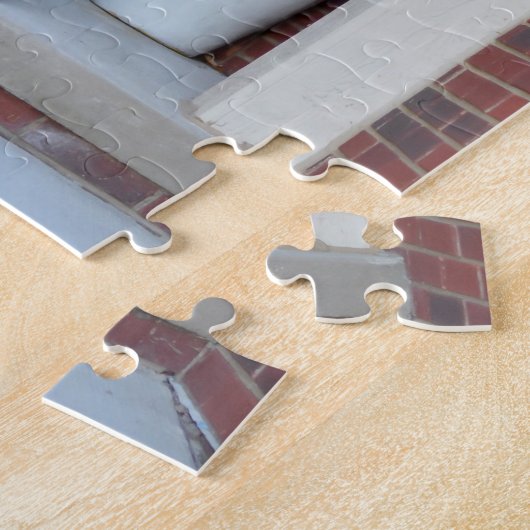 Kerstfeestdag voordeur legpuzzel (Zijkant)