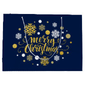 Kerstfeestdag - Vrolijk kerstfeest Large Cadeautasje (Achterkant)