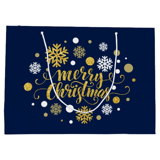 Kerstfeestdag - Vrolijk kerstfeest Large Cadeautasje (Achterkant)