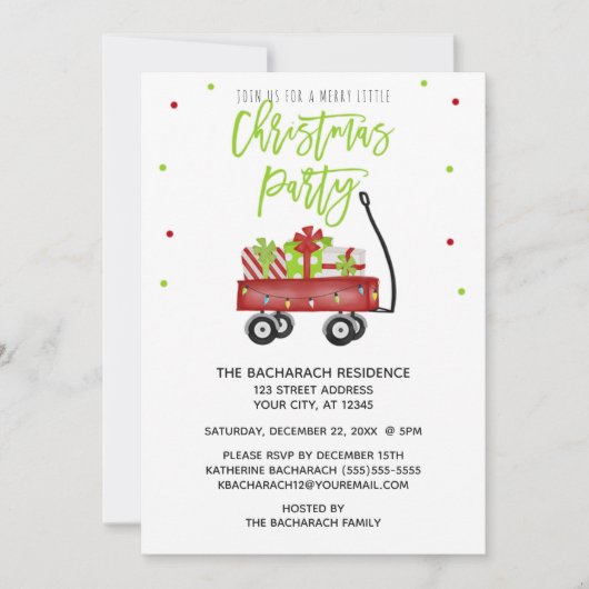  kerstfeestdag Wagon Farmhouse Kaart (Voorkant)