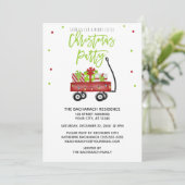  kerstfeestdag Wagon Farmhouse Kaart (Staand voorkant)