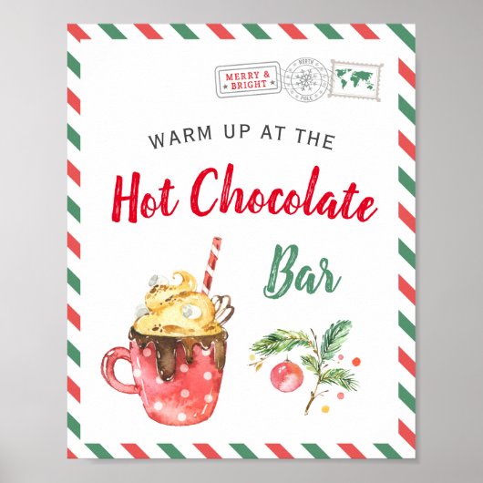 kerstfeestdag: warme chocolade cacaobalk poster (Voorkant)