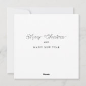 Kerstfeestdag Waterverf Bunny. Konijn, Floral Feestdagenkaart (Achterkant)