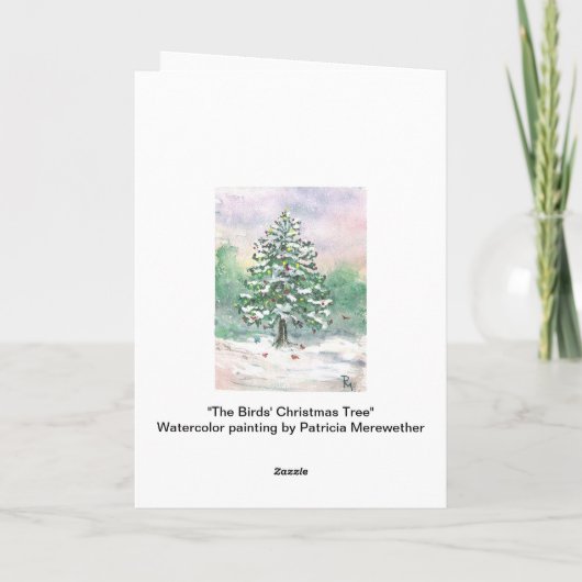 Kerstfeestdag Waterverf Feestdagen Kaart (Achterkant)