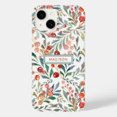 kerstfeestdag Waterverf Floral op maat Case-Mate iPhone Case (Achterkant)