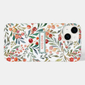 kerstfeestdag Waterverf Floral op maat Case-Mate iPhone Case (Achterkant (horizontaal))