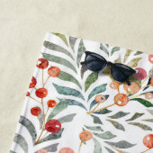 kerstfeestdag Waterverf Floral op maat Strandlaken (In situ)